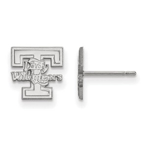 Black Bow Jewelry 10k White Gold Tennessee Volunteers NCAA Post Earrings - 1 of 3