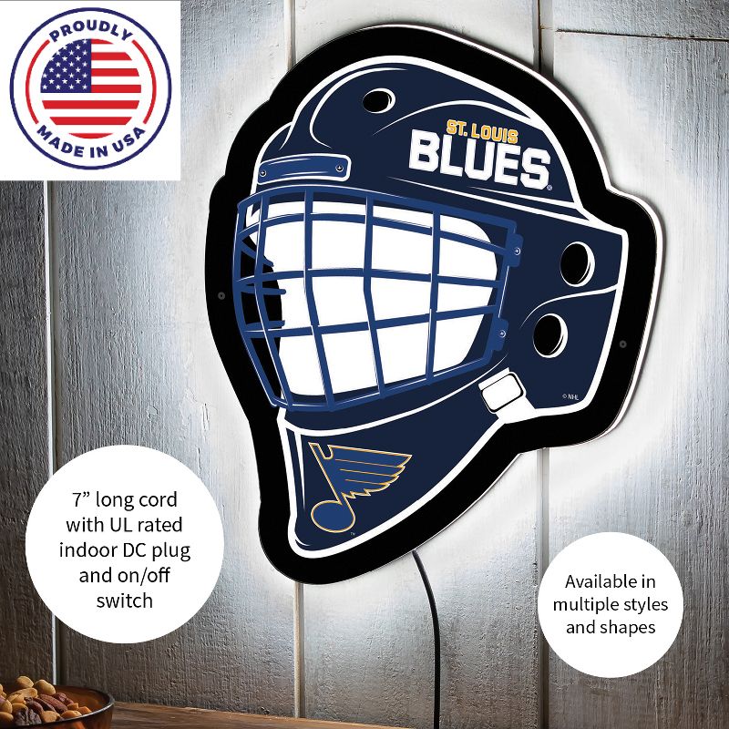 Evergreen Ultra-Thin Edgelight LED Wall Decor, Helmet, St. Louis Blues- 15.6 x 19 Inches Made In USA, 5 of 7