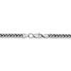 Black Bow Jewelry 4.3mm, 14k White Gold Hollow Wheat Chain Necklace - 4 of 4