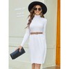 BLUEMING Womens Turtleneck Sweater Dress Slim Fit Long Sleeve Bodycon Ribbed Knit Midi Sweater Dress - 3 of 4