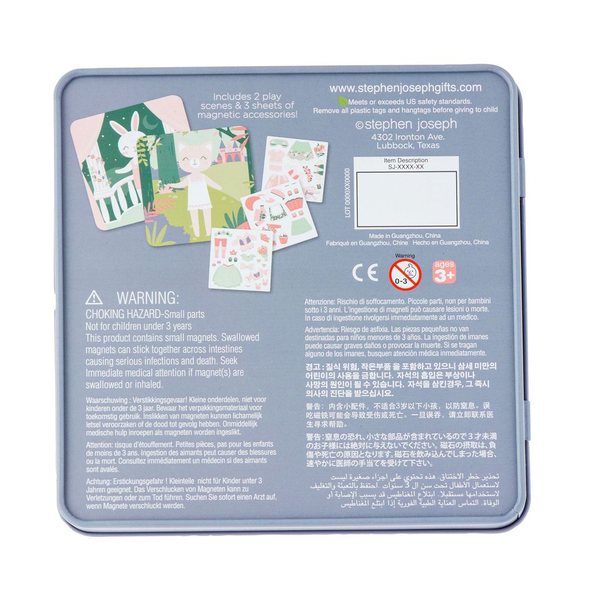 Stephen Joseph Gifts Kids Travel Tin Magnetic Dress Up - thumbnail 3