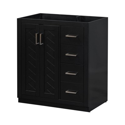 NicBex 29.5" Bathroom Vanity without Sink, Bathroom Storage Cabinet, 3 Drawers and 1 Spacious Cabinet Door for Bathroom