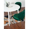 NicBex Round Dining Table Set for 2 Morden Dining Room Table with 2 Velvet Chairs and MDF Tabletop for Dining Room - 3 of 4