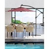 10ft Offset Patio Umbrella - 360° Rotation & Easy Tilt Cantilever Design, Windproof Round Canopy for Poolside/Backyard/Garden - 2 of 4