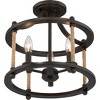 Frontier 3-Light Imperial Bronze Semi-Flush Mount Light - 2 of 4