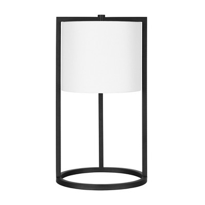 Hudson and Canal 22" Tall Asymmetric Table Lamp with Fabric Shade