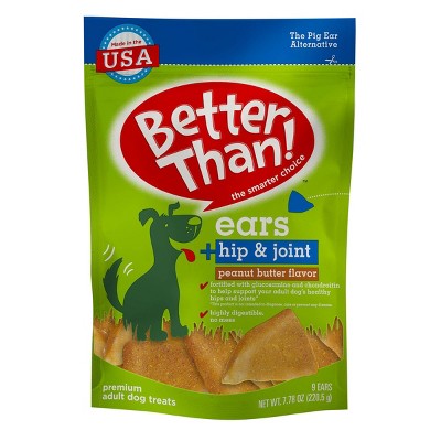 Better Than Ears, Hip & Joint Jerky Dog Treats Peanut Butter - 9ct