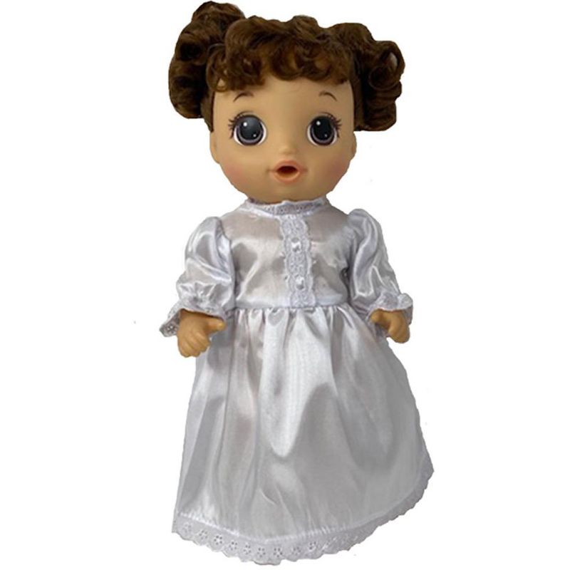 Doll Clothes Superstore Communion Christening Wedding Dress Fits Some Baby Alive And Little Baby Dolls, 3 of 5