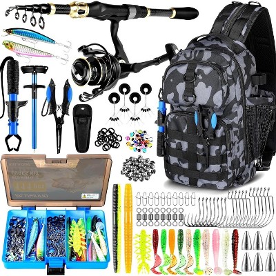 Fishing Backpack with Tackle Boxes, Waterproof Tackle Bag For Fishing Gear With Rod Holder