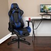 Emma and Oliver Racing Gaming Ergonomic Chair with Reclining Back, Footrest in Red LeatherSoft - 2 of 4