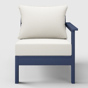 WestinTrends  Avalon Outdoor Patio HDPE Right Arm Facing Sectional Corner Club Chair with Patio Cushions - 1 of 4