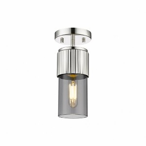 Bolivar - 1 Light Flush Mount In Industrial Style-8.75 Inches Tall and 4 Inches Wide - 1 of 1