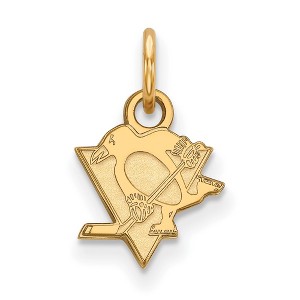 Black Bow Jewelry 14k Yellow Gold Pittsburgh Penguins NHL Extra Small Pendant - 1 of 3