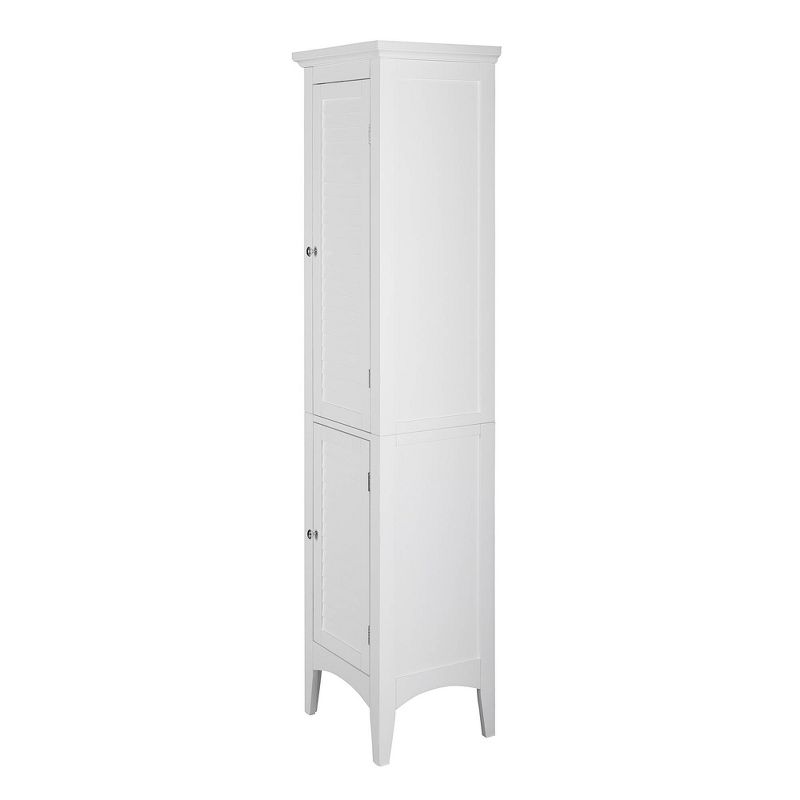 Slone Two Door Shuttered Linen Cabinet - Elegant Home Fashion, 6 of 18