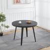 NicBex Minimalist Oval Extendable Dining Table with Black Metal Legs,Modern Kitchen Table Bar Table,Dining Room Furniture - 2 of 4