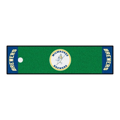 MLB Milwaukee Brewers 1970 Retro Collection 1.5'x6' Putting Mat - Green