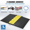 VEVOR Rubber Cable Guard, 5-Channel, 22000 lbs per Axle Load Capacity, Durable Cord Protection Ramp with Hinged Lid for Driveway, Speed Control - 4 of 4
