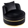 CAVINAS Accent Chair, 360 Degree Swivel Accent Chair Velvet Modern Upholstered Barrel Chair Over-Sized Soft Chair with Seat Cushion - 4 of 4