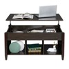 Karl Home Lift Top Coffee Table Modern Furniture Hidden Compartment and Lift Tabletop Brown - 4 of 4