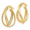 Black Bow Jewelry Triple Polished Twist Hoop Earrings in 14k Yellow Gold, 21mm - 2 of 4