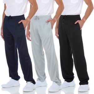 Mens Athletic Pants with pockets, Mens Sweatpants, Mens Joggers with Pockets, Pack Of 3 - 1 of 4