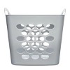 Racxily 6 Pack Flexible Plastic Laundry Basket, Arctic White - 3 of 4