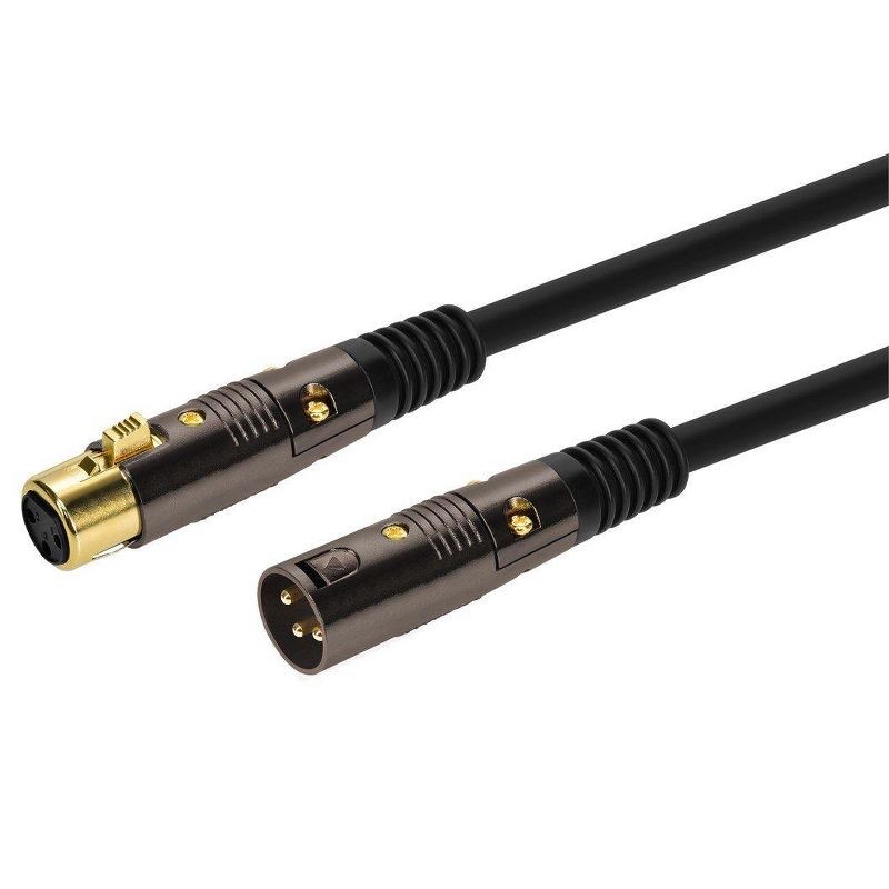 Monoprice XLR Male to XLR Female Cable [Microphone & Interconnect] - 10 Feet | Gold Plated, 16AWG - Premier Series, 2 of 7