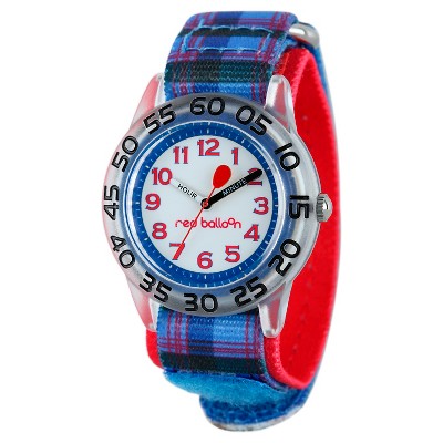 Boys' Red Balloon Plastic Time Teacher Watch - Blue