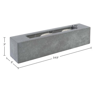 Gray Concrete Tabletop Gas Fire Pit