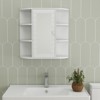 Chery Life Wall Mounted Bathroom Cabinet with Mirror Door, for Bathroom Laundry Room -White - 4 of 4