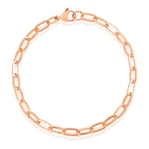 ELYA Women's Flat Square Medium 5mm Paperclip Bracelet - 8.5" - 1 of 4