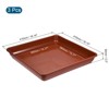 Unique Bargains Indoor Outdoor Plastic Square Plant Pot Flower Saucers Tray Red 3 Pcs - 2 of 4
