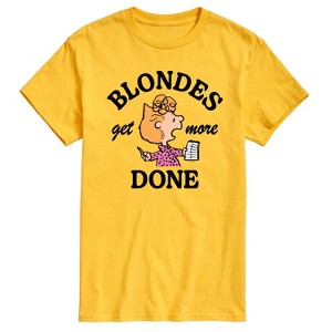 Men's - Peanuts - Blondes Get More Done Short Sleeve Graphic T-Shirt - 1 of 4
