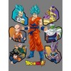 Dragon Ball Super Goku And Group Character Art Boy's Charcoal Heather T-shirt - 2 of 3
