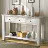 NicBex 55.1''Console Table with 3 Drawers Contemporary Wooden Side Table with Bottom Shelf for Entryway,Living Room - 4 of 4