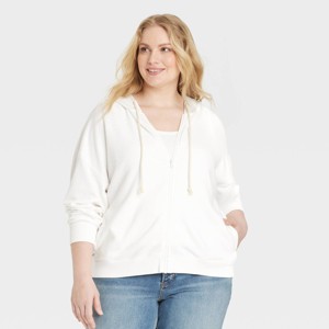 Women's Leisure Studio French Terry Zip-Up Hooded Sweatshirt - Universal Thread™ - 1 of 3