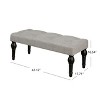 VYNXARIA French Upholstered Ottoman Bench: 4-Thickened Roman Column Feet - Stylish Bedside, Living Room, or Entryway Seating - 4 of 4