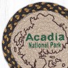 Earth Rugs Acadia Map Printed Round Jute Trivet with Coastal Nautical Design, 10"x10" - 3 of 3
