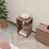 MAYEERTY Console Table in Melamine with Open Storage Wengue 1pcs - 3 of 4