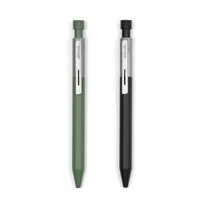 Altitude 2pk Refillable Ballpoint Pens 1.0mm Black Ink Silver - 1 of 4
