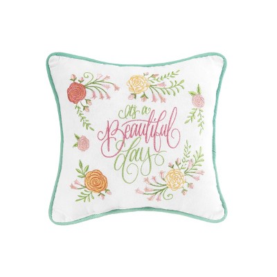 C&F Home It's A Beautiful Day Easter Embroidered Throw Pillow