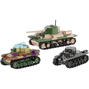 COBI Historical Collection WWII Renault R35, Valentine IX and Panzer I - 1 of 4