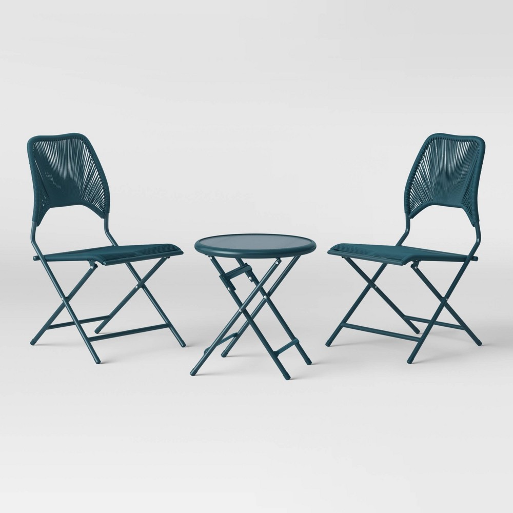 Fisher 3pc Folding Patio Bistro Set - Green - Project 62 was $200.0 now $100.0 (50.0% off)