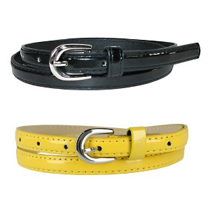 CTM Women's Skinny Dress Belt (Pack of 2 Colors) - 1 of 4