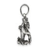 Black Bow Jewelry Sterling Silver Aquarius the Water Bearer Zodiac 3D Antiqued Pendant - 2 of 4