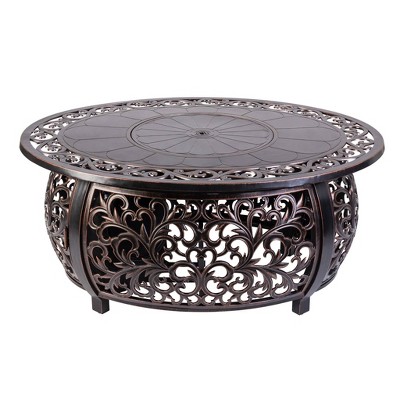Toulon Oval Aluminum LPG Fire Pit - Fire Sense