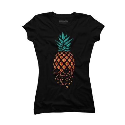 Junior's Design By Humans Pineapple Geometric triangles By bancaianna T-Shirt