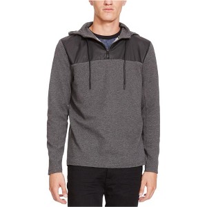 Kenneth Cole Mens Mixed-Media 1/4 Zip Hoodie Sweatshirt - 1 of 1