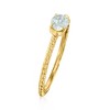 Pure Collection by Ross-Simons 0.30 Carat Aquamarine Roped Ring in 14kt Yellow Gold - 2 of 4