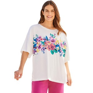 Woman Within Plus Size Relaxed Tee - 1 of 4